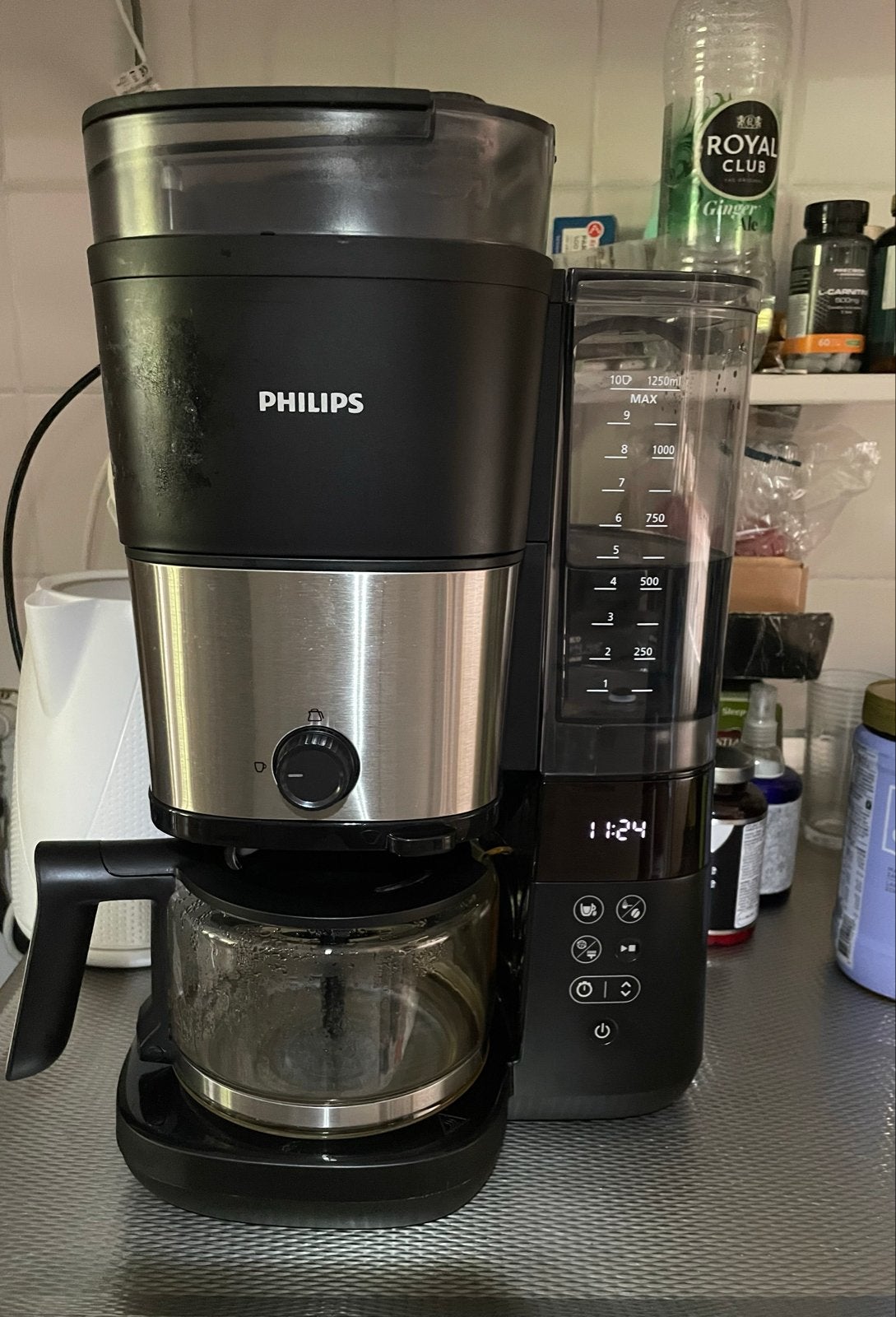 Philips HD7888 koffiemachine met bonenmaler, Afneembaar waterreservoir, Koffiemachine, Zo goed als nieuw, 4 tot 10 kopjes