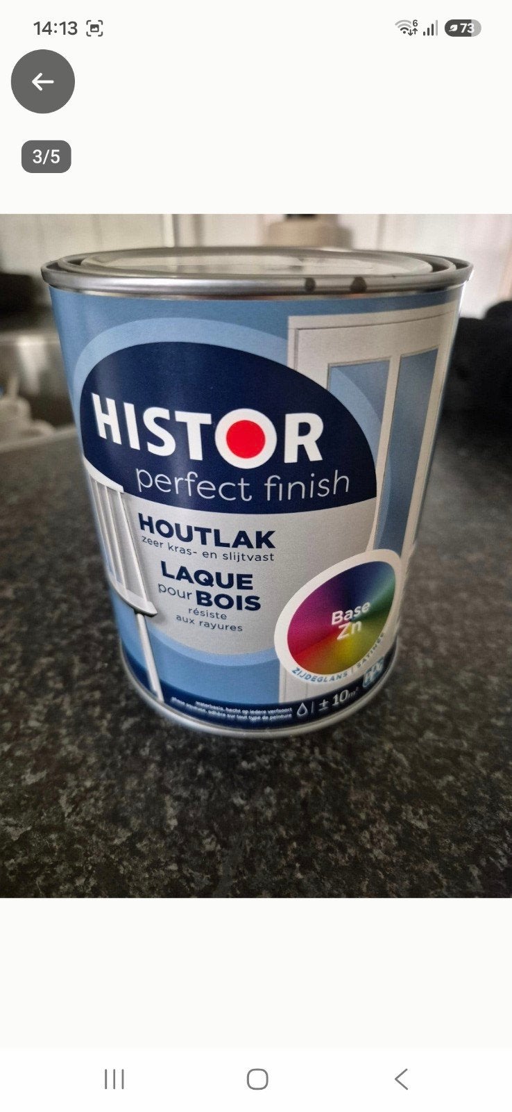 histor en flexa lak beige en antraciet/grijs, Doe-het-zelf en Verbouw, Ophalen, Nieuw, Beige, Lak