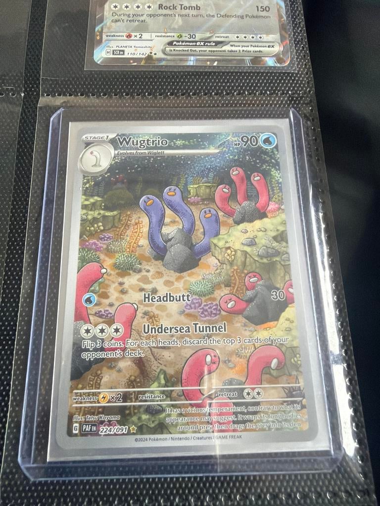 Wugtrio Pokémon Kaart - PAF EN 224/091, Ophalen of Verzenden, Zo goed als nieuw, Losse kaart