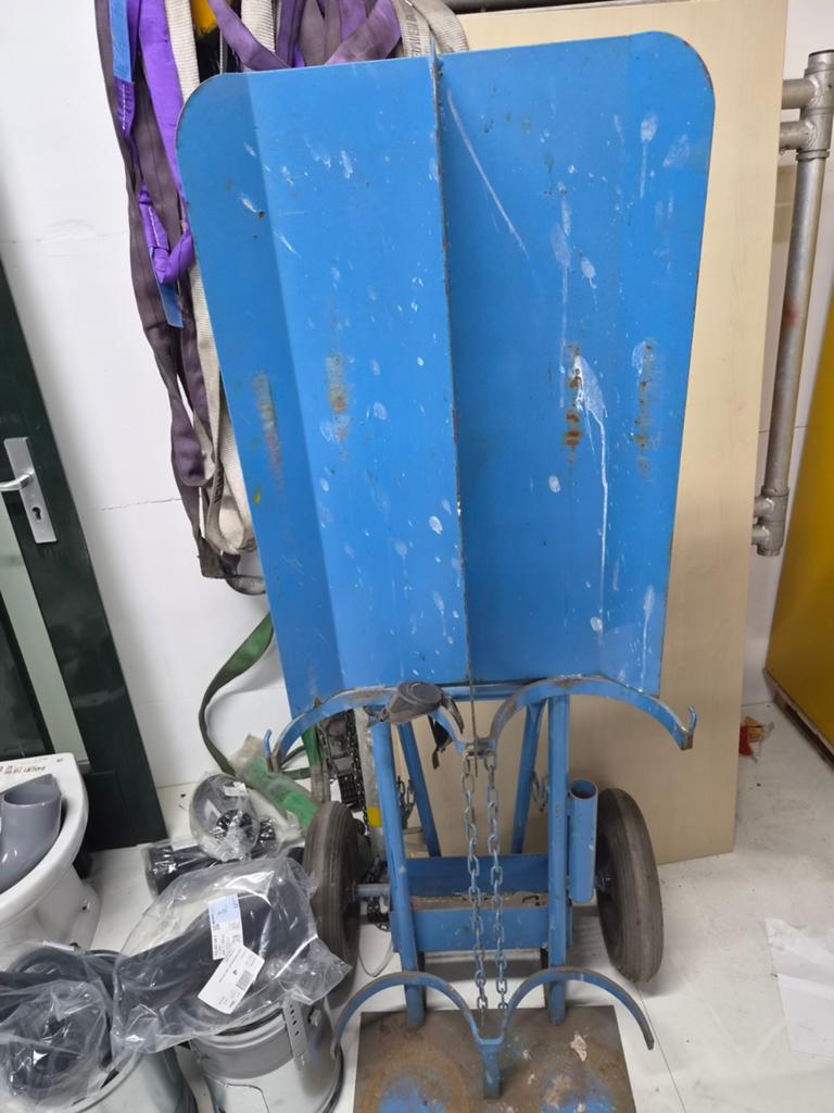 Stevige blauwe steekwagen voor gasflessen, Ophalen of Verzenden