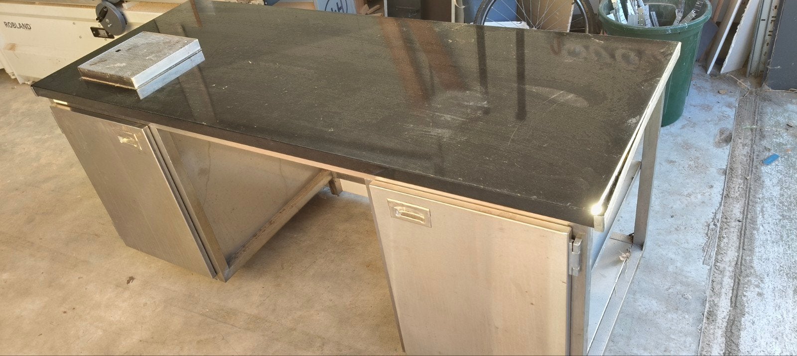 RVS Buitenkeuken/Bar op wielen met Natuurstenen Blad, Ophalen, Gebruikt, Onbekend, Gas
