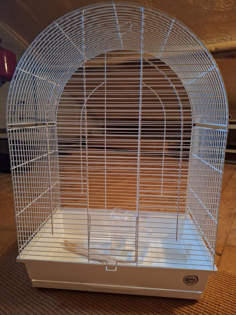 Vogelkooi Duvo plus, lusi 3, 2 wk gebruikt, Dieren en Toebehoren, Ophalen, Zo goed als nieuw, Metaal, Vogelkooi