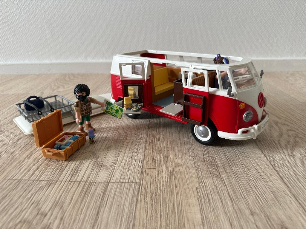 PLAYMOBIL Volkswagen T1 campingbus, Ophalen of Verzenden, Gebruikt, Complete set
