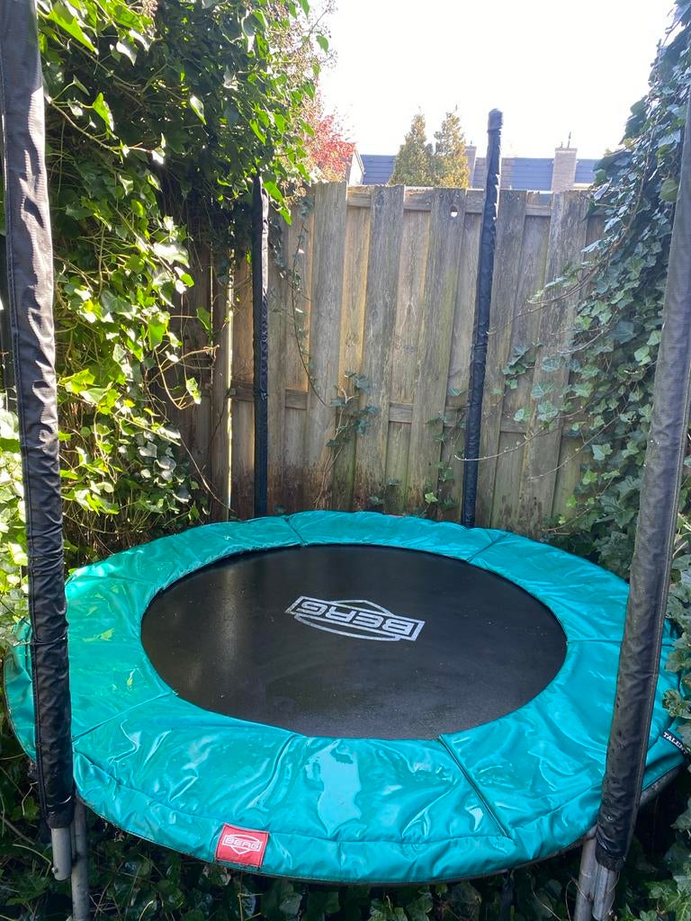 BERG trampoline met veiligheidsnet 1 persoon/ kind, Ophalen, Gebruikt