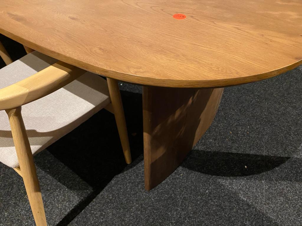 Deense Ovale Eiken Eettafel 300x100 cm - Lichtbruin, Ophalen, 100 tot 150 cm, Eikenhout, Vijf personen of meer