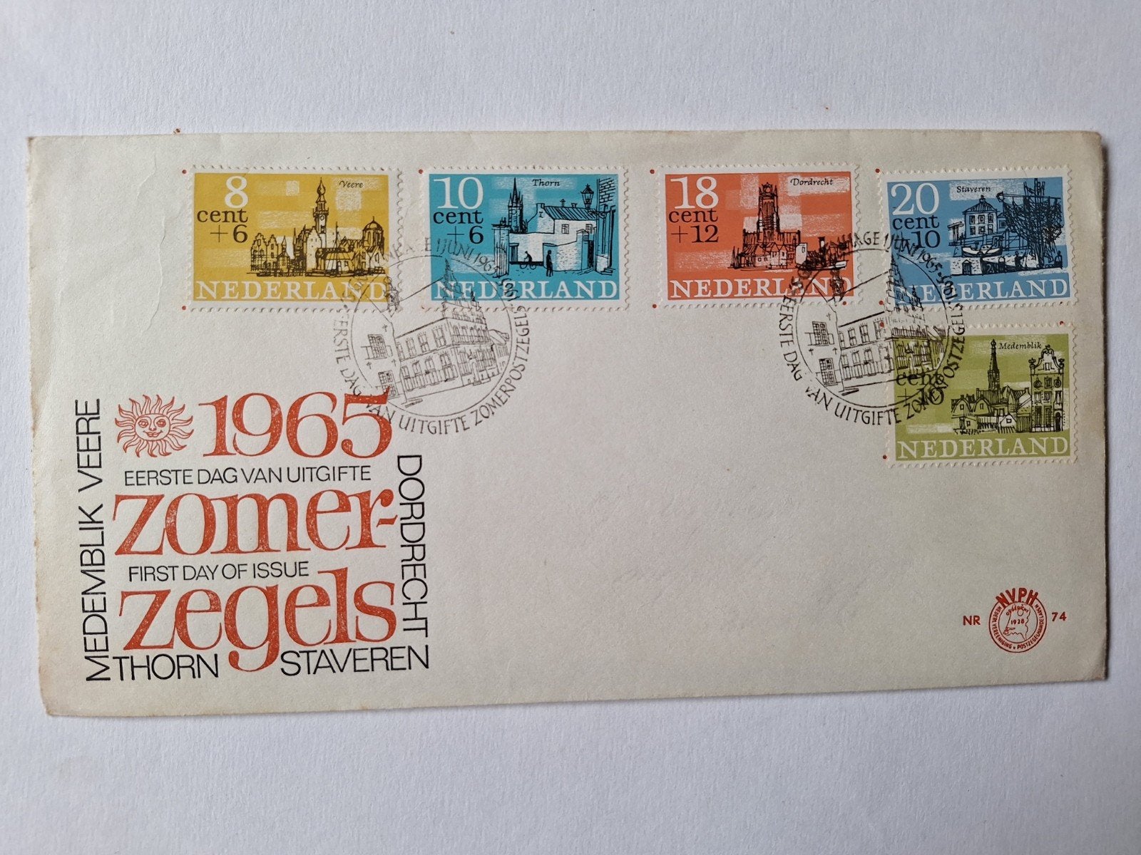 Zomerzegels 1965, Postzegels en Munten, Postzegels | Eerstedagenveloppen, Ophalen of Verzenden, Nederland