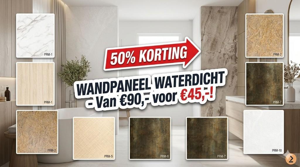 50% KORTING! Luxe Waterdichte Wandpanelen – Nu slechts €45,, Ophalen of Verzenden, Nieuw