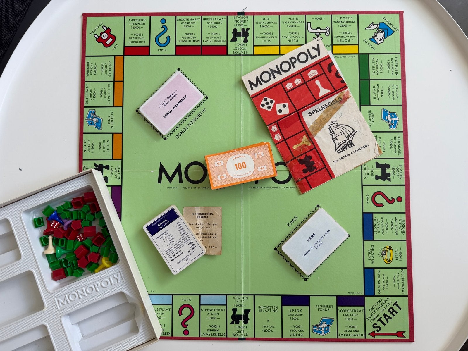 Vintage Monopoly Bordspel - Clipper Games & Toys B.V., Drie of vier spelers, Ophalen of Verzenden, Gebruikt