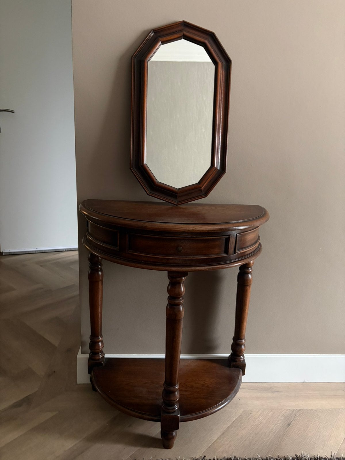Sidetabel, Ophalen, Zo goed als nieuw, Bruin, Hout