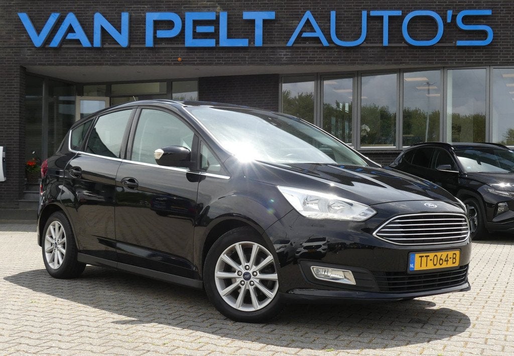 Ford C-Max 1.0 Titanium / Navigatie / Panoramadak / Apple Ca, Voorwielaandrijving, Gebruikt, Euro 6, Zwart
