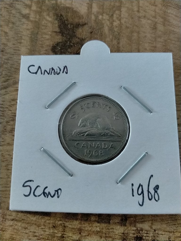 Canada 5 Cent 1968, Verzenden, Noord-Amerika, Losse munt