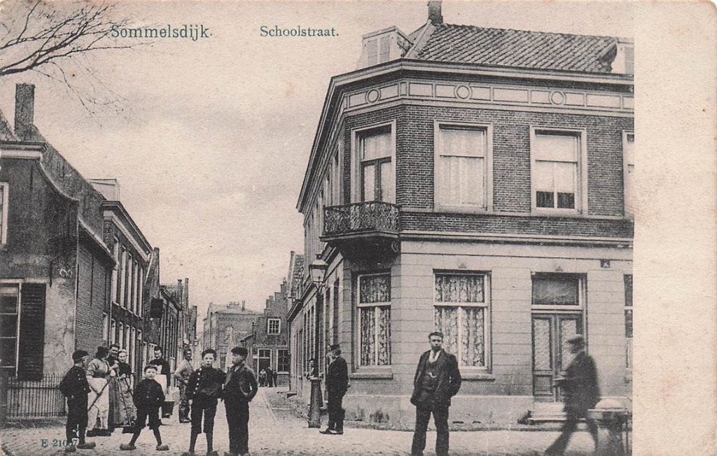 703-139-041 Sommelsdijk Schoolstraat, Verzamelen, Ansichtkaarten | Nederland, Verzenden, Voor 1920, Zuid-Holland