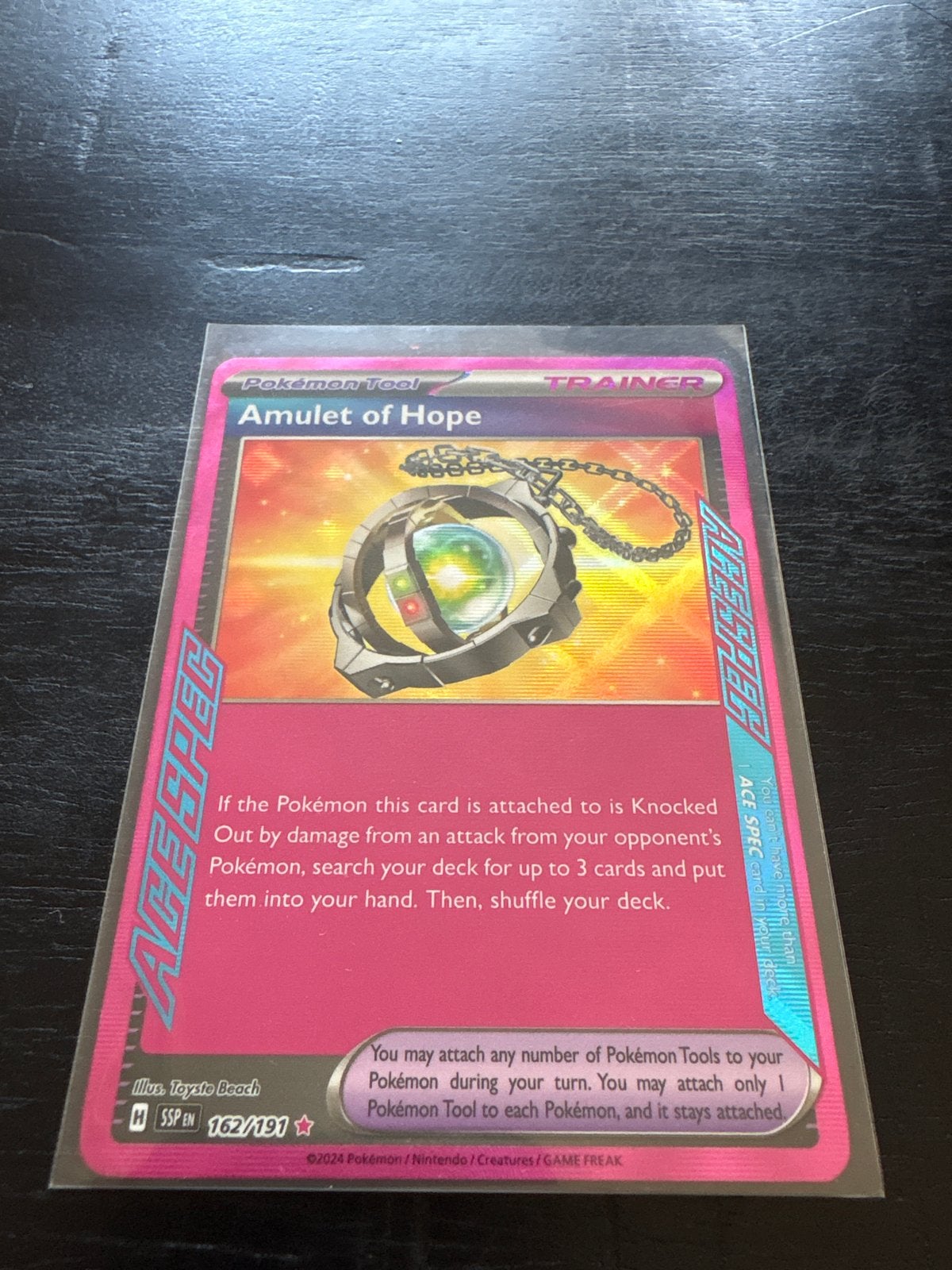 Pokémon TCG: Amulet of Hope ACE SPEC Trainer Kaart, Ophalen of Verzenden, Zo goed als nieuw, Losse kaart