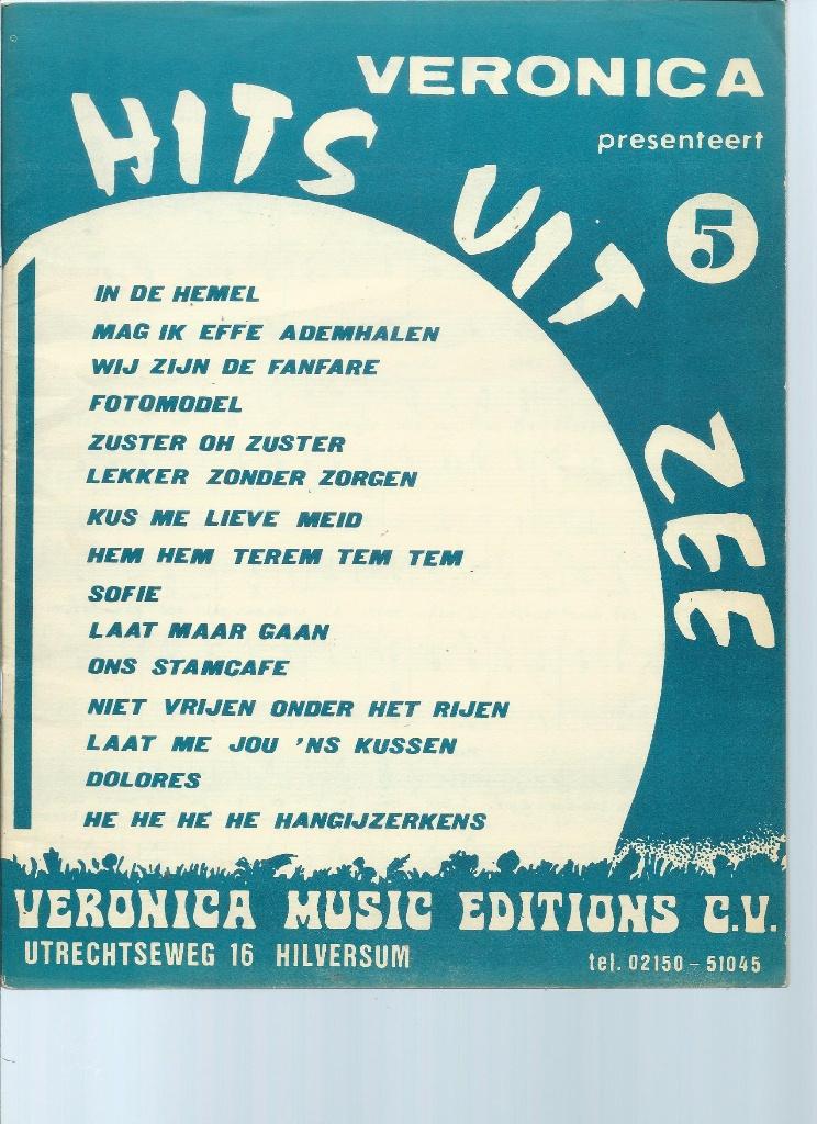 Veronica presenteert Hits uit Zee no. 5, Muziek en Instrumenten, Bladmuziek, Gebruikt, Ophalen of Verzenden, Keyboard, Thema