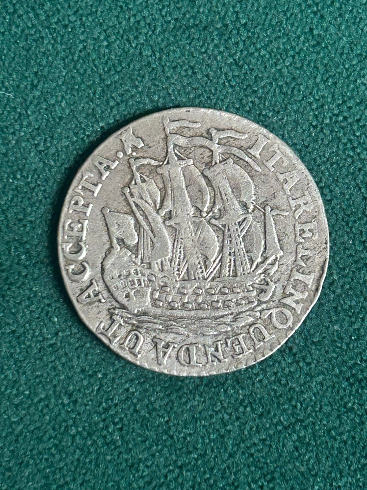 Zilveren 6 stuiver scheepjesschelling 1791, Postzegels en Munten, Vóór koninkrijk, Zilver, Losse munt, Overige waardes