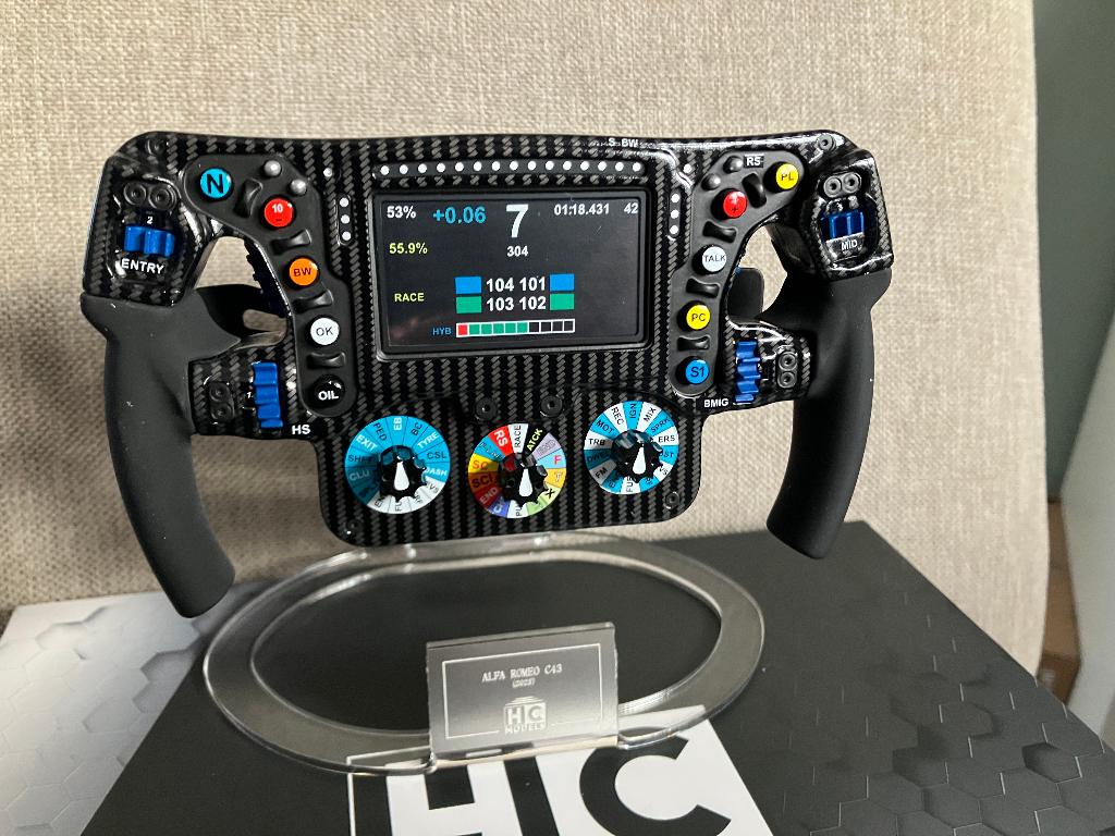 ✅ Formule 1 Alfa Romeo C43 1:2 Steering Wheel Bottas Zhou, Ophalen of Verzenden, Nieuw, Formule 1