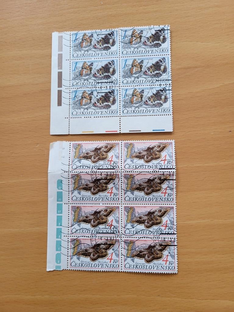 Vintage Tsjecho-Slowakije Postzegels - Vlinders, Postzegels en Munten, Postzegels | Volle albums en Verzamelingen, Ophalen of Verzenden