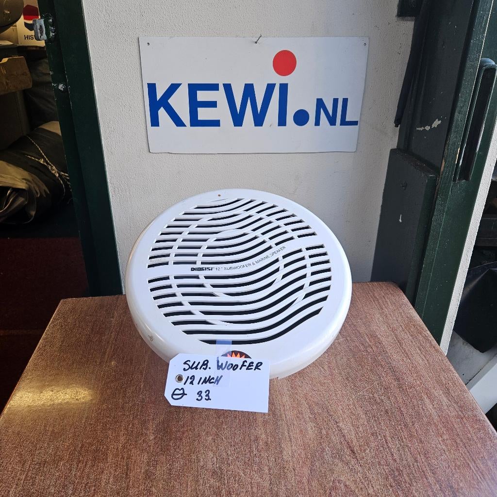 12 INCH SUBWOOFER BUITEN DIA 33 CM € 85,- NIEUW, Subwoofer, Nieuw, 120 watt of meer, Ophalen