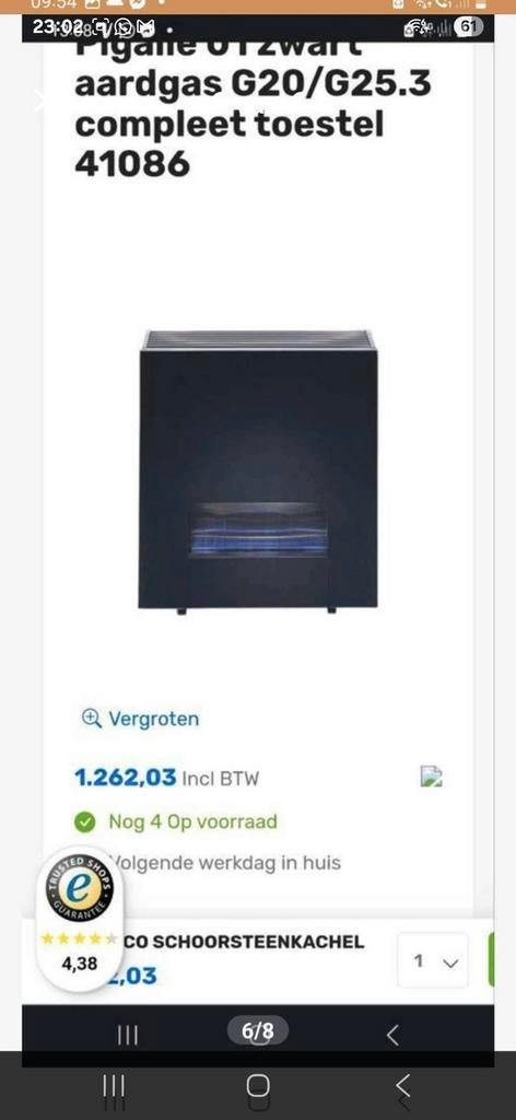 Gashaard als nieuw, Ophalen, Zo goed als nieuw, Gas, Gaskachel