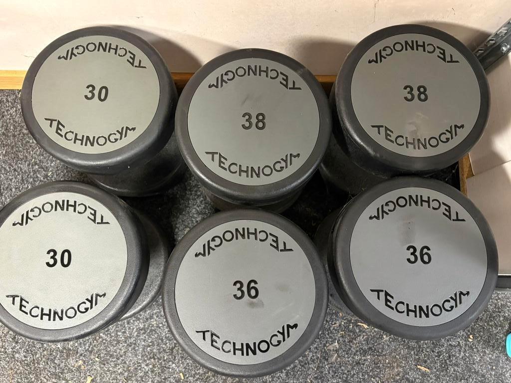 Technogym dumbbell - 30 - 36 - 38 kg, Ophalen of Verzenden, Nieuw, Dumbbell