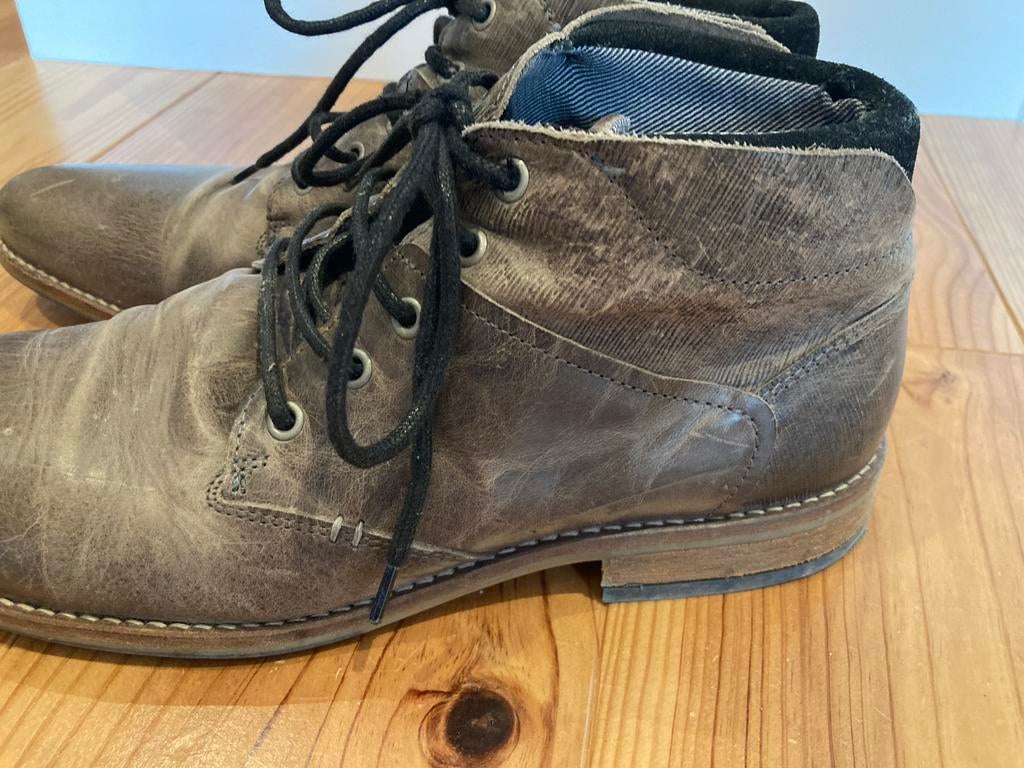 Omoda heren schoenen maat 45 grijs, Overige kleuren, Ophalen of Verzenden, Zo goed als nieuw, Veterschoenen