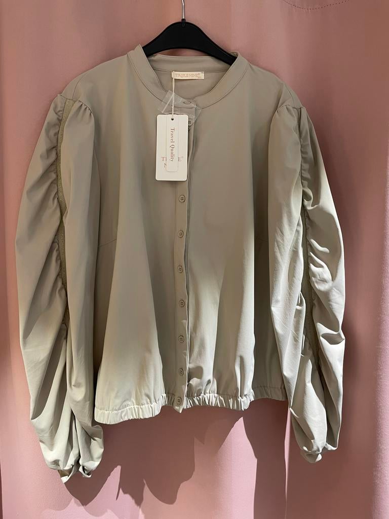13 Triple Nine Beige Jasje/Blouse Nieuw M,XL, XXL, Ophalen of Verzenden, Nieuw, Maat 46/48 (XL) of groter, Beige