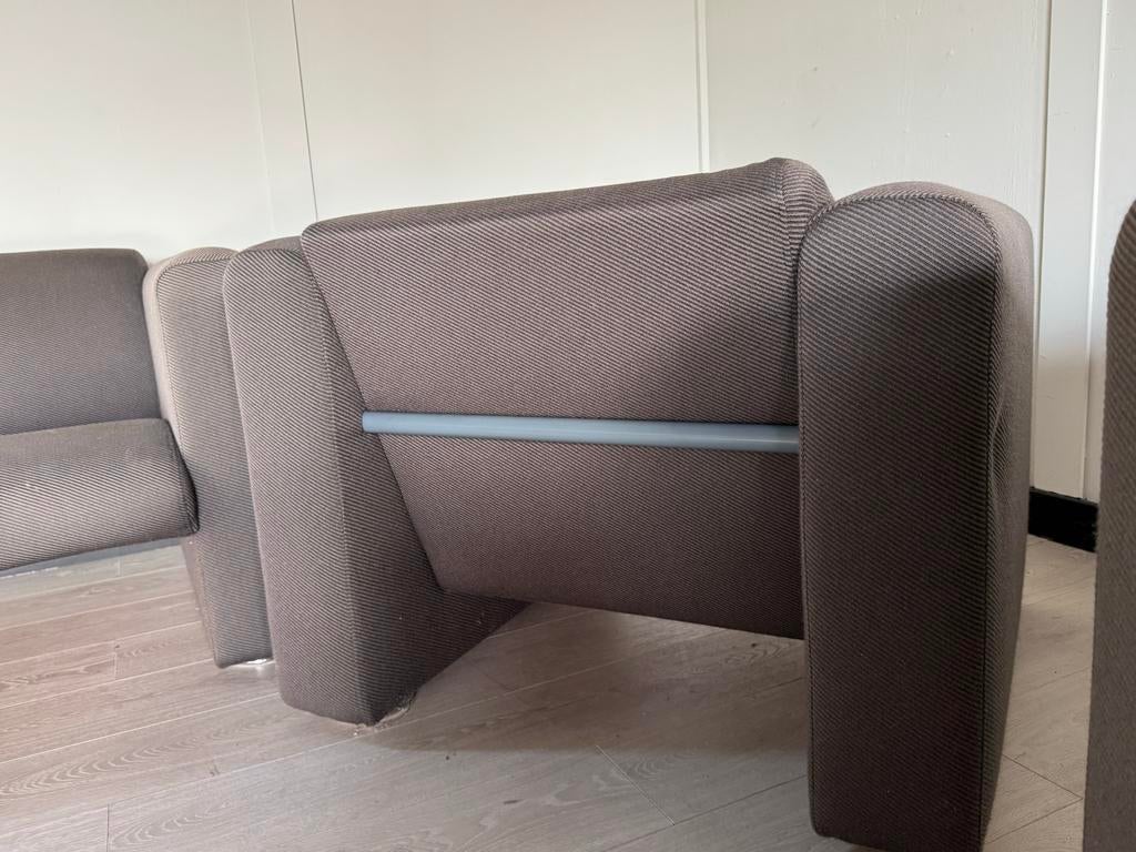 Vintage Artifort 691 Set - Grijsbruin, Vintage reto, Artifort, Driepersoons, 75 tot 100 cm