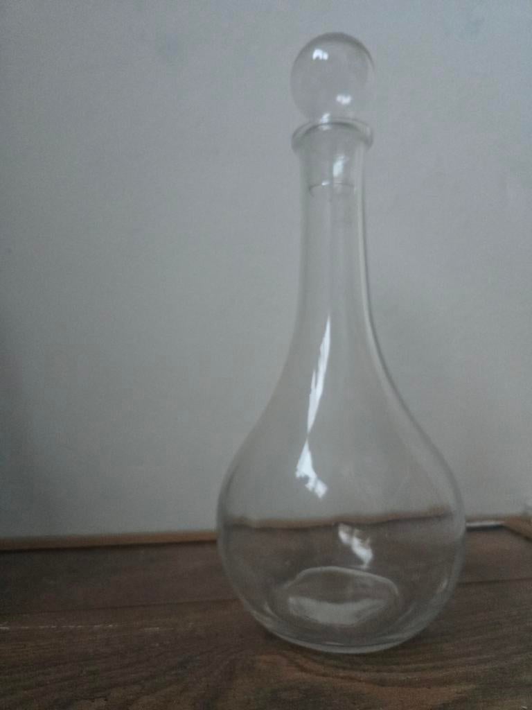 Vintage Luigi Bormioli Glazen Decanteerkaraf, Ophalen, Gebruikt, Wit, Glas