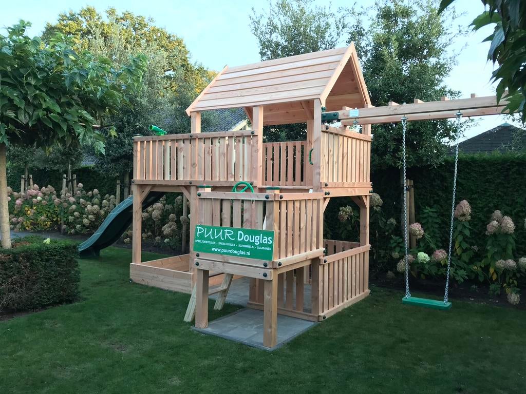 Douglas maatwerk speeltoestel speelhuisje schommel glijbaan, Ophalen of Verzenden, Nieuw, Schommel