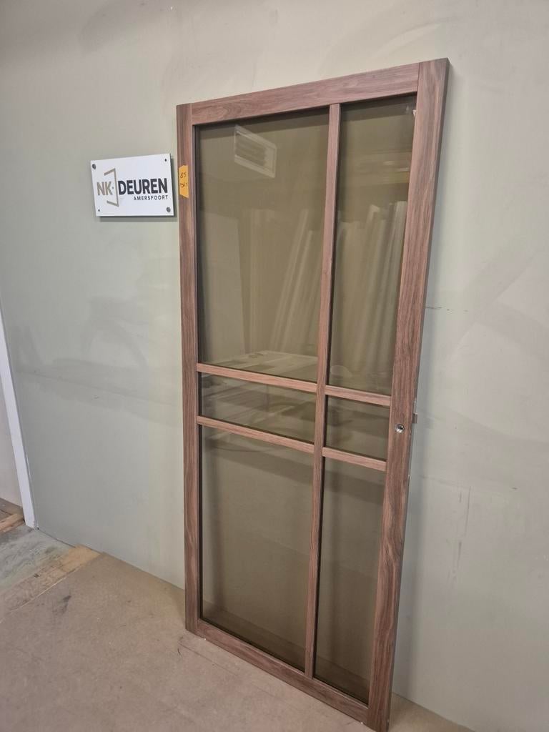 Svedex design deur BRONS veiligheidsglas (85x196,5) NIEUW, Ophalen, Binnendeur, Nieuw, Glas