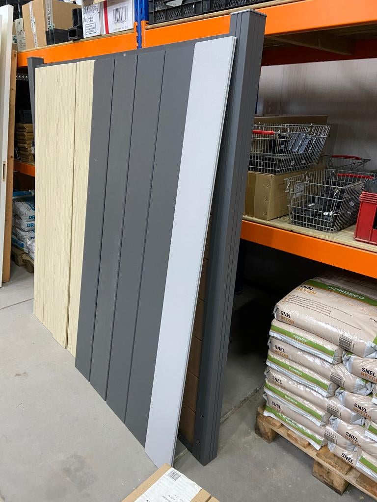 Aluminium scherm + sleufpalen 180x180 (Showmodel) - J&W 116, Ophalen, 1 tot 2 meter, Minder dan 3 meter, Nv