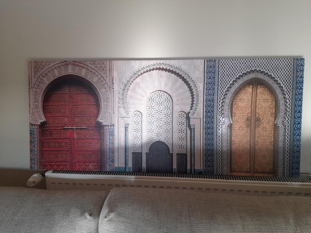 Canvas schilderij 120x50 cm, Ophalen, Zo goed als nieuw, 125 cm of meer, Schilderij