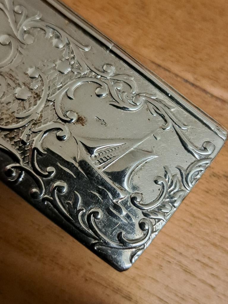 Antiek zilveren postzegeldoosje, Antiek en Kunst, Ophalen of Verzenden