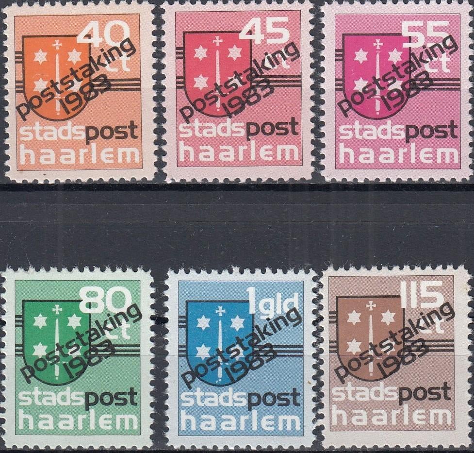 Nederland- Stadspost Haarlem-1983- Gemeentewapen-Poststaking, Verzenden, Na 1940, Postfris