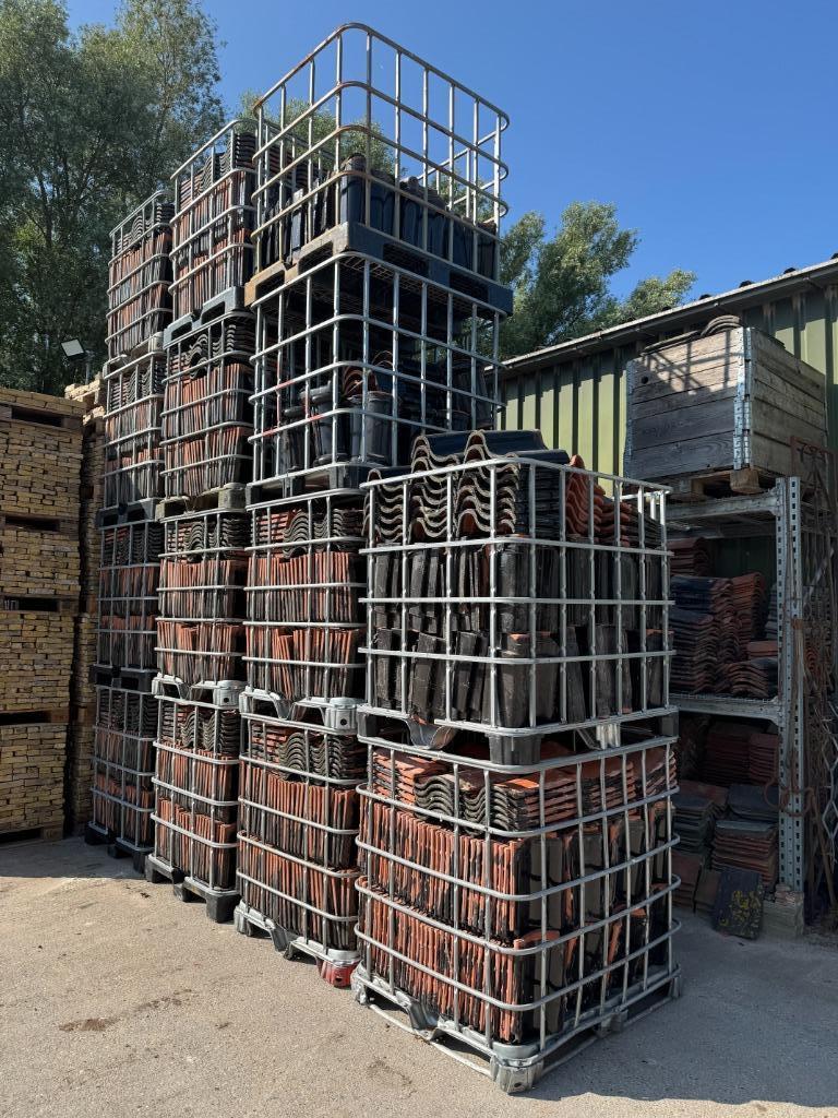 Dakpan JD OVH zwart glazuur 3500 pannen en hulpstukken., Doe-het-zelf en Verbouw, Dakpannen en Dakbedekking, Ophalen, JD, Steen of Klei