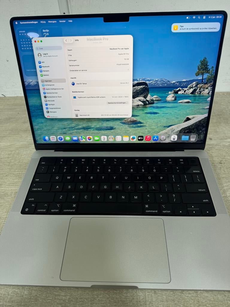 MacBook Pro 14” M1 Pro – 16GB – 1TB SSD – Touch ID defect, MacBook Pro, 1 TB of meer, Info@morandisolutions.nl, Gebruikt