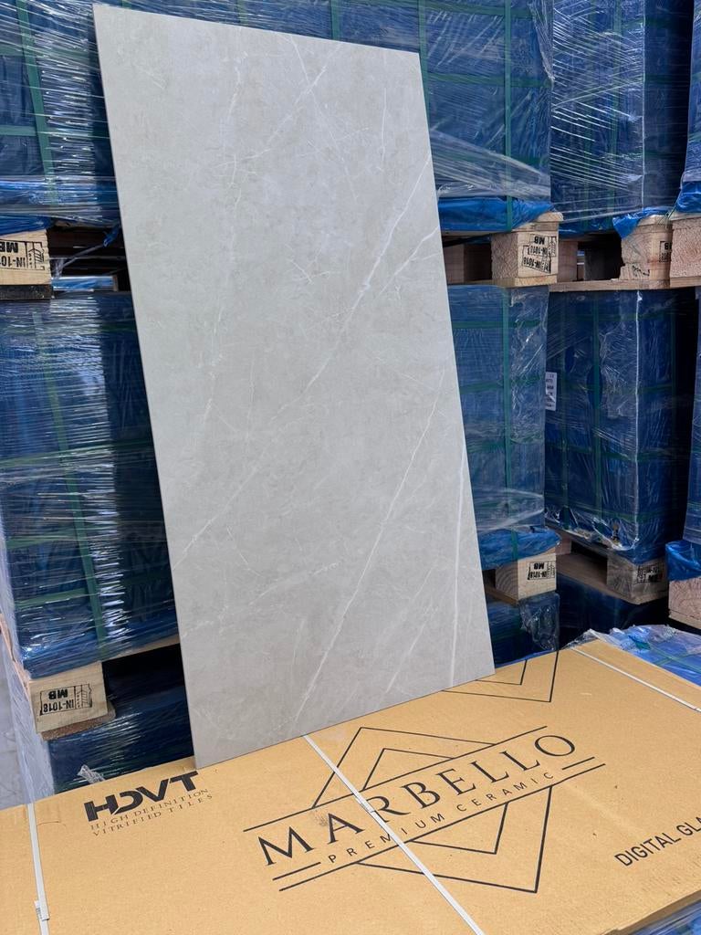 Marmer look tegels | OP=OP | 60x120cm Marbello | 50% korting, Doe-het-zelf en Verbouw, Tegels, 60 cm of meer, Nieuw, Ophalen of Verzenden