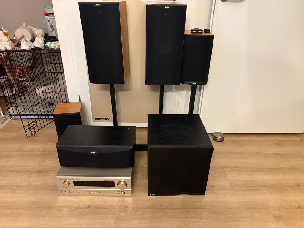 B&W Surround Sound Systeem, Audio, Tv en Foto, Luidsprekers, Gebruikt, Complete surroundset, 120 watt of meer, Bowers & Wilkins (B&W)