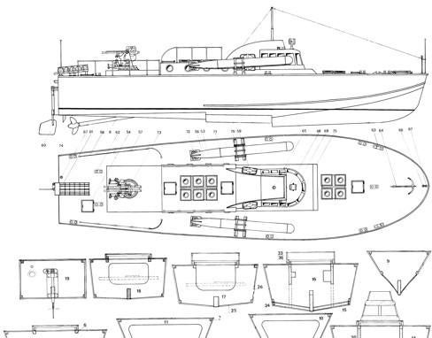Bouwtekening Motortorpedoboot, Ophalen of Verzenden, Nieuw