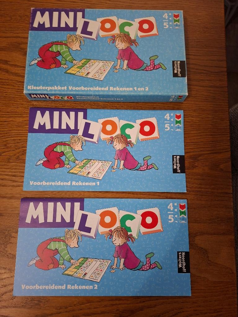 Mini loco kleuterpakket voorbereidend rekenen 1 en 2, Ophalen of Verzenden, Zo goed als nieuw, Puzzelen