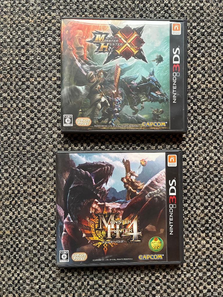 Monster Hunter 4 + Monster Hunter X for 3DS - JAP, Avontuur en Actie, 1 speler, Ophalen of Verzenden, Zo goed als nieuw