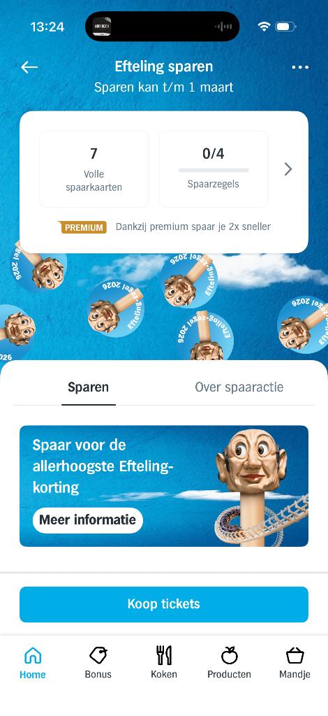 Efteling 14 euro korting spaarzegels, Tickets en Kaartjes, Eén persoon, Kortingsbon, Pretpark
