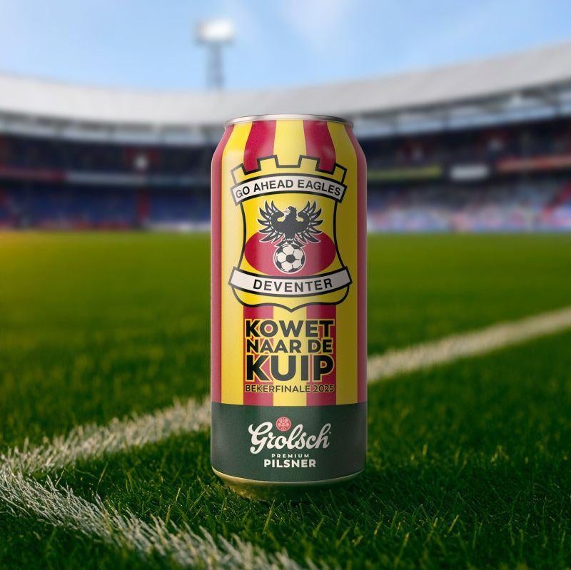 Go Ahead Eagles Blik Bekerfinale Grolsch COLLECTORS ITEM!, Ophalen of Verzenden, Nieuw, Grolsch