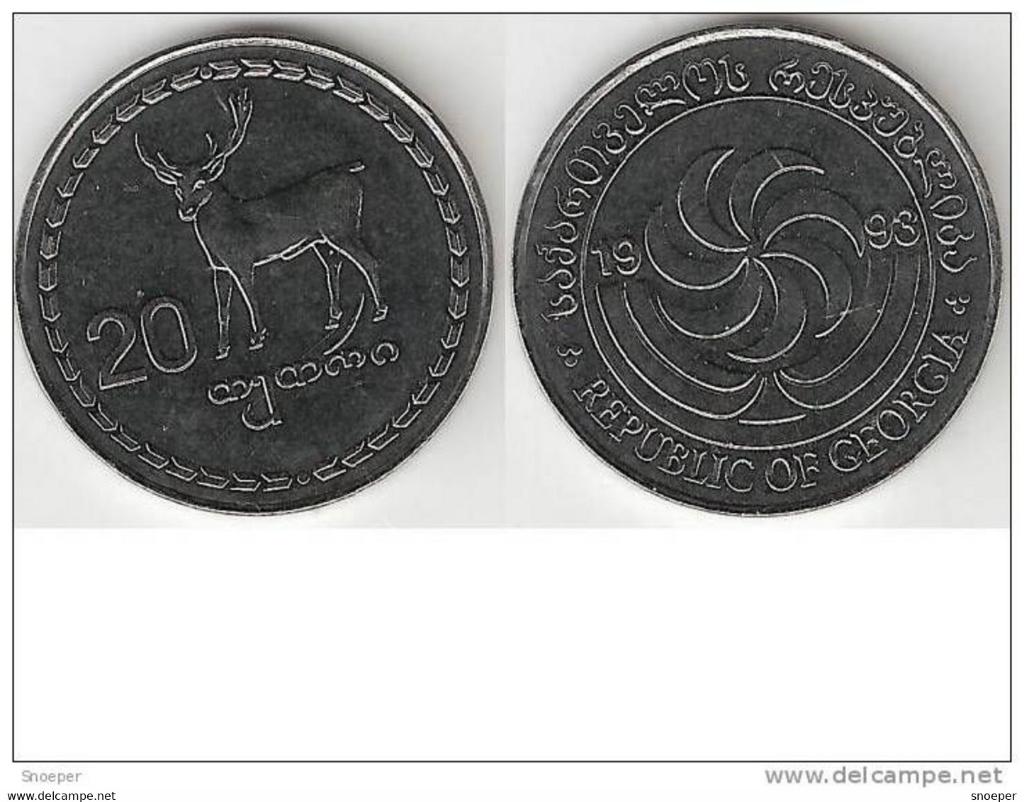 georgia 20 thetri 1993 km80 unc !, Ophalen of Verzenden, Midden-Oosten, Losse munt