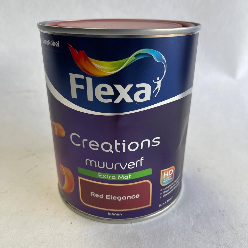 Flexa Creations Muurverf Red Elegance Extra Mat Rood 1L, Flexa, Flexa, Nieuw, Ophalen of Verzenden