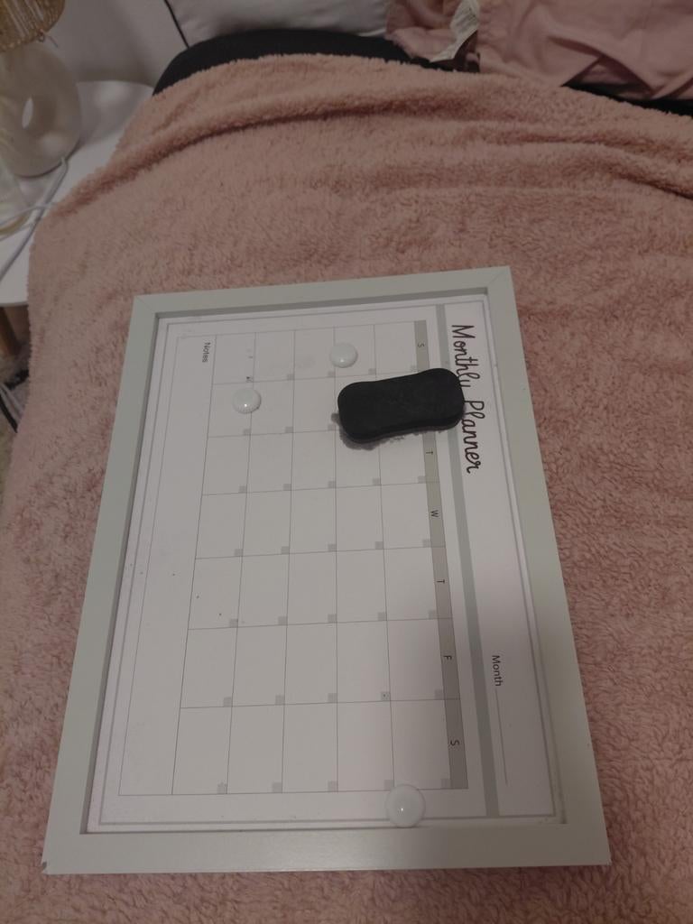 Maand- & Weekplanner Whiteboard - Roze Rand - Nette Staat, Ophalen of Verzenden, Zo goed als nieuw, Magneetbord