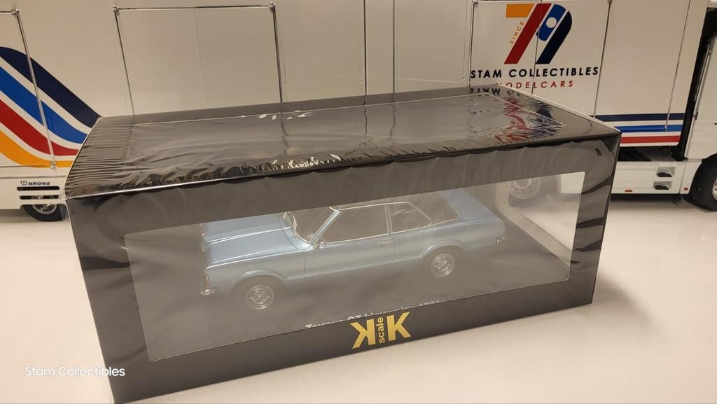 KK Scale Models Ford Taunus GT Limousine Blue - 1971, Hobby en Vrije tijd, Modelauto's | 1:18, Overige merken, Auto, Nieuw, Ophalen of Verzenden