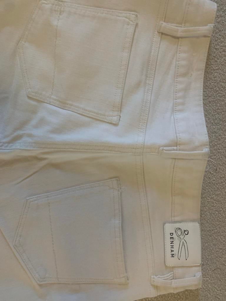 Denham Bardot wide high rise wide leg 30/26, Ophalen of Verzenden, Zo goed als nieuw, Wit, Overige jeansmaten