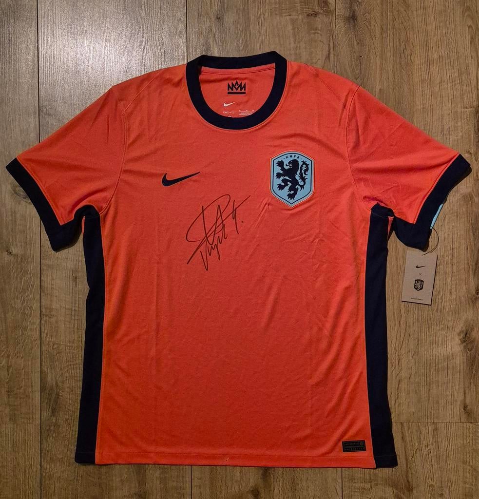 Nederlands elftal shirt met handtekening Virgil van Dijk., Maat XL, Ophalen of Verzenden, Nieuw, Shirt
