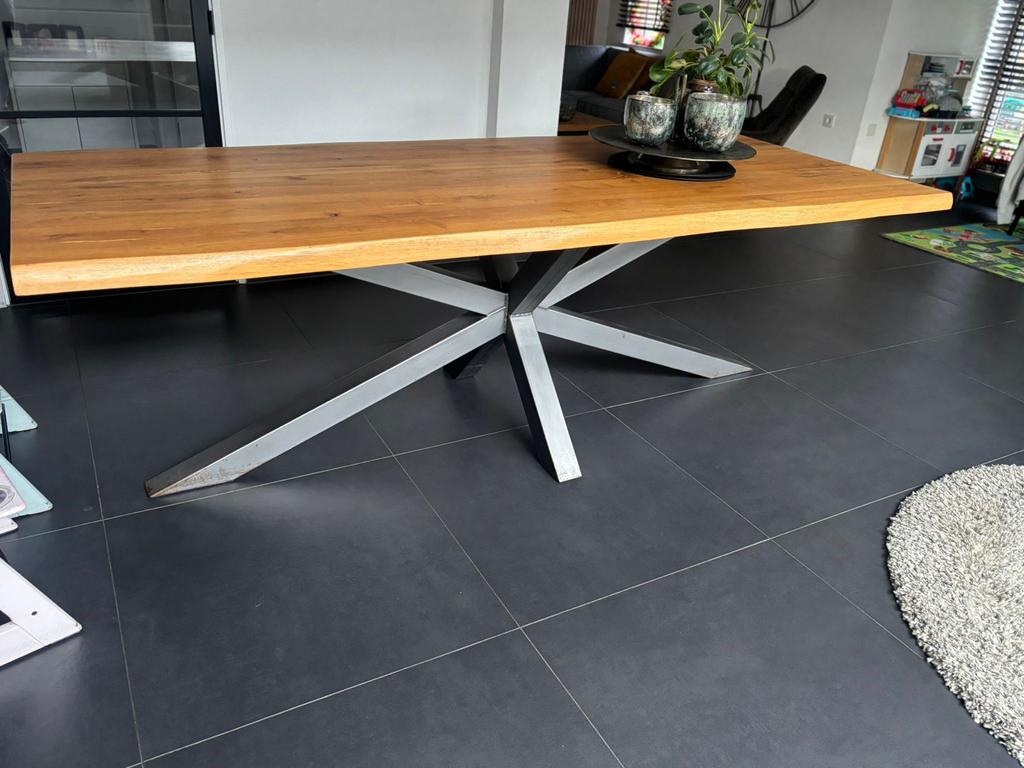 Goossens Eettafel - 240x100 cm, Huis en Inrichting, Tafels | Eettafels, Gebruikt, 50 tot 100 cm, 200 cm of meer, Vijf personen of meer